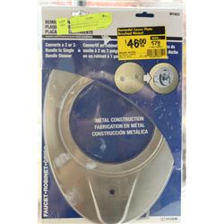 BRUSHED NICKEL FAUCET REMODEL COVER PLATE -