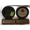 Image 1 : PAIR OF TEAM CANADA VS. USSR HOCKEY PUCK