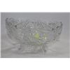 Image 1 : OVAL PINWHEEL CRYSTAL FOOTED BOWL