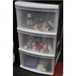 3-TIER PLASTIC STORATE W/ ARTIST ACRYLIC
