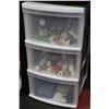 Image 1 : 3-TIER PLASTIC STORATE W/ ARTIST ACRYLIC
