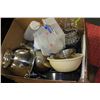 Image 1 : LARGE BOX OF HOUSEHOLD ITEMS CANNERS ETC