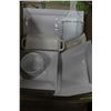 Image 1 : BOX W/ WHITE SERVING PLATES, PLATTERS