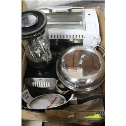 BOX W/ COUNTERTOP TOASTER OVEN, BLENDER