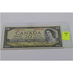 1954 CANADIAN 20 DOLLAR BILL