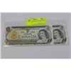 Image 1 : GEM UNC 1973 $1 NOTES CONSEC S/N PREFIX LL X2