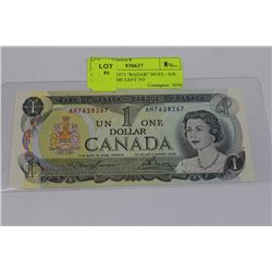 GEM UNC 1973 "RADAR" NOTE - S/N READS SAME LEFT TO