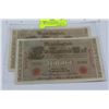 Image 1 : GERMAN 1910 1000 MARK BANKNOTES CONSECUTIVE S/N X2
