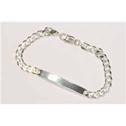 STERLING SILVER NAME TAG BRACELET