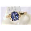 Image 1 : 14K GOLD TANZANITE & DIAMOND RING APPRAISED $1652