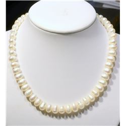 STERLING SILVER CLASP FRESHWATER PEARL NECKLACE