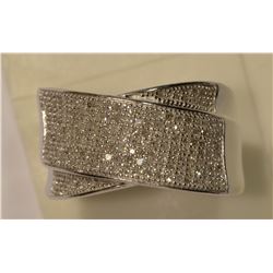 STERLING SILVER DIAMOND (0.65ct) MENS RING