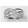 Image 2 : STERLING SILVER DIAMOND (0.40CT) RING