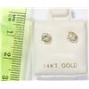 Image 2 : 14 KT GOLD DIAMOND (0.44CT) EARRINGS