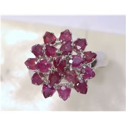 STERLING SILVER RUBY (2.0CT) RING