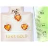 Image 2 : 10 KT WHITE GOLD ORANGE SAPPHIRE (1.80CT) HEART