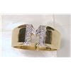 Image 2 : 10 KT GOLD DIAMOND "M" MENS RING