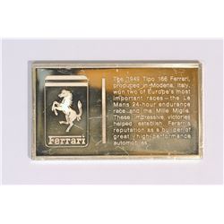 VINTAGE CAR COLLECTION ON STERLING SILVER BAR