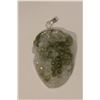 Image 1 : 14 KT WHITE GOLD JADEITE PENDANT
