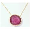 Image 1 : 14 KT GOLD RUBY (9.70CT) PENDANT NECKLACE