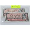 Image 1 : GEM UNC 1954 $2 NOTES LU & MU PREFIXES X2