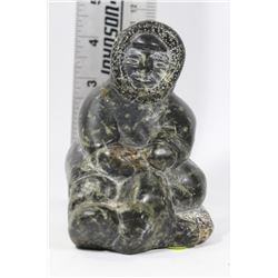 SOAPSTONE 'WOLF SCULPTURE' CARVING - 'ESKIMO'