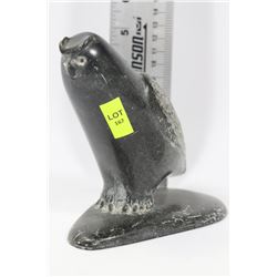 SOAPSTONE 'WOLF SCULPTURE' CARVING - 'OWL'