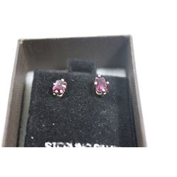 .925 STERLING SILVER RHODOLITE GARNET EARRINGS