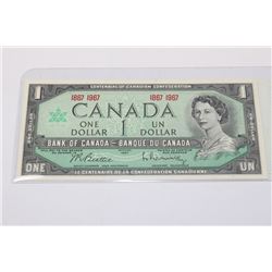 CANADIAN CENTENNIAL 1 DOLLAR BILL