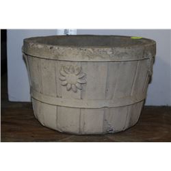 CONCRETE FLORAL DESIGN BASKET PLANTER