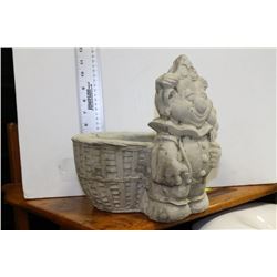 CONCRETE CLOWN WITH BALLOONS PLANTER