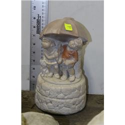 CONCRETE BOY AND GIRL STATUE/FOUNTAIN TOP