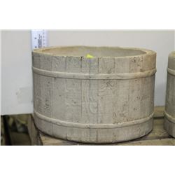 CONCRETE BARREL STYLE PLANTER