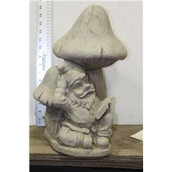 CONCRETE GNOME UNDER MUSHROOM STATUE