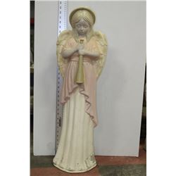 CONCRETE PAINTED CHOIR ANGEL STATUE AS THEY COME