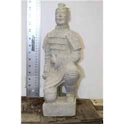 TERRA COTA KNEELING WARRIOR STATUE