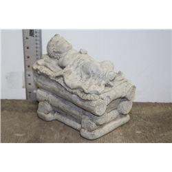 CONCRETE BABY JESUS IN MANGER STATUE