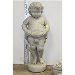 CONCRETE PEEING BOY STATUE
