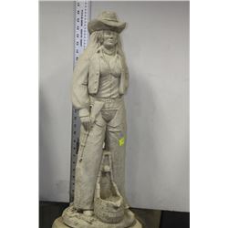 CONCRETE COWGIRL STATUE
