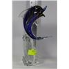 Image 1 : ART GLASS BLUE DOLPHIN