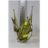 Image 1 : GREEN ART GLASS DESIGNER VASE