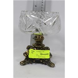 PINWHEEL CRYSTAL FOOTED CANDY DISH