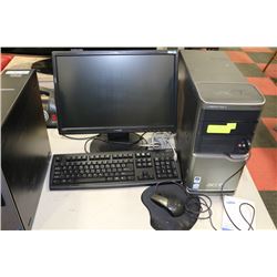 ACER COMPUTER, 19" MONITOR, MOUSE &