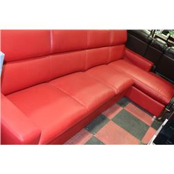 NEW RED LEATHERETTE 3 PC SECTIONAL