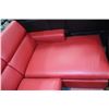Image 2 : NEW RED LEATHERETTE 3 PC SECTIONAL