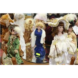 COLLECTION OF 11 ESTATE PORCELAIN DOLLS