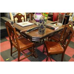 VINTAGE 1940'S DINING TABLE W 6 CHAIRS