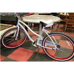 HUFFY SINGLE SPD WHITE CRUISER