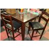 Image 1 : WOOD TONE BAR TABLE W 4 STOOLS