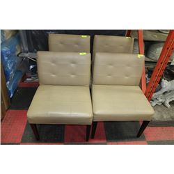 SET OF 4 LEATHER SIDECAHIRS